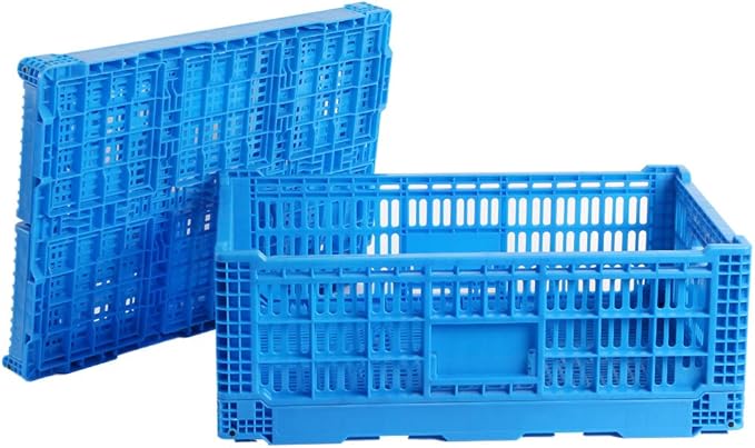 Collapsible Storage Bin Containe，52 Liter Transfer box, crate Transit storage by QTJH