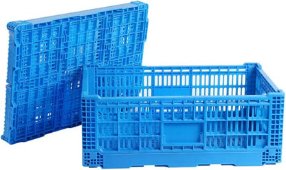 Collapsible Storage Bin Containe，52 Liter Transfer box, crate Transit storage by QTJH