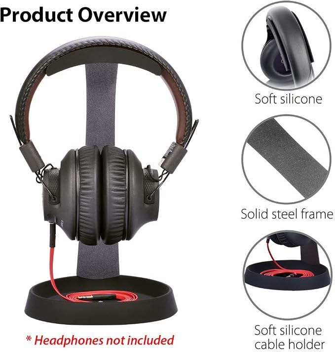 Avantree HS102 - Metal & Silicone Headphone Stand Hanger - Image 3