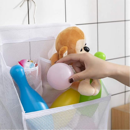 ALYER Hanging Mesh Bath Toy Organizer Bag, Large Shower Storage Caddy - Image 4