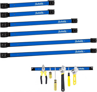 12" 18" 24" Magnetic Tool Holder Strip, Metal Tool Organizer Rack by RechabiteMagneticTools