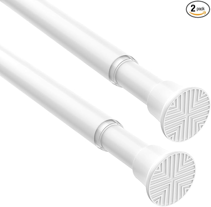 AIZESI Tension Rods 18-36 inch，2Pcs Adjustable Black Tension Rod No Drilling by AIZESITENSIONROD