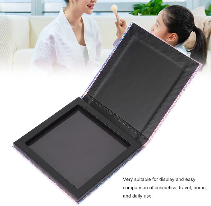 PU Empty Eyeshadow Palette, Fish Scale Small Magnetic Palette, Portable - Image 3