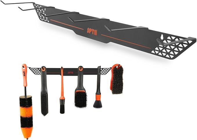 SPTA Detailing Brush Towels Hanger Detailing Brush Holder 6 Organizer Hooks by SPTA