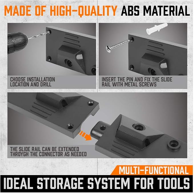 HORUSDY 64 Inch Adjustable Storage System, Wall Mount Tool Organizer, Tool - Image 5