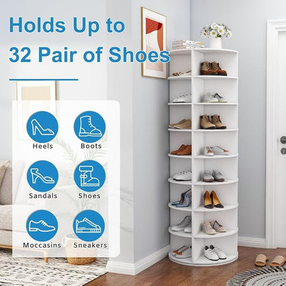 Shoe Organizer 8-Tier Spinning Shoe Rack - Image 4