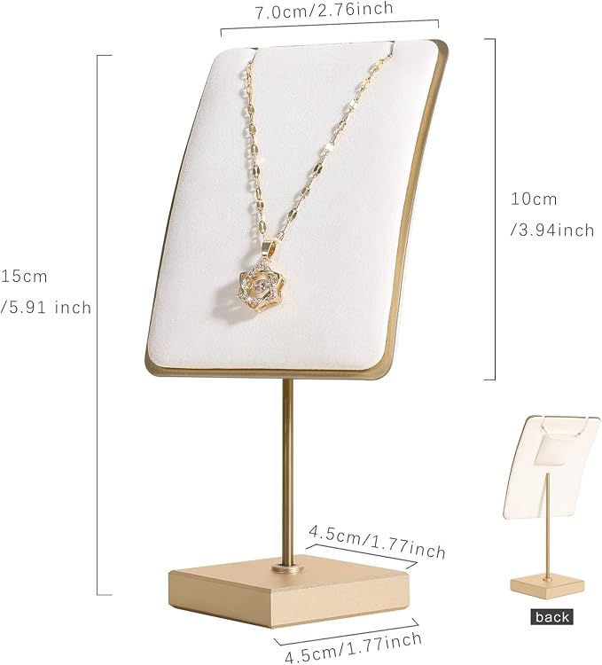 GemeShou White jewelry necklace display - Image 4