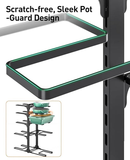 ORDORA Pots and Pans Organizer under Cabinet 23.62" Height, 10-Tier Kitchen - Image 7