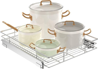 LOVMOR Pull Out Cabinet Organizer 20"W x 21"D, Kitchen Cabinet Pull Out Shelves by LOVMOR