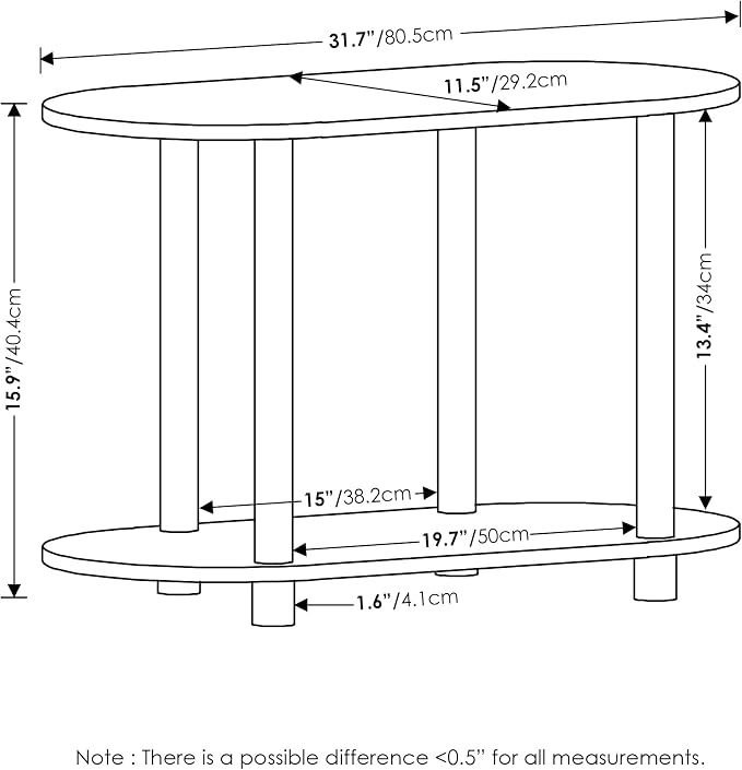 Furinno Turn-N-Tube Display Shelf, 4-Tier Oval Book Shelf, Storage Shelves - Image 2