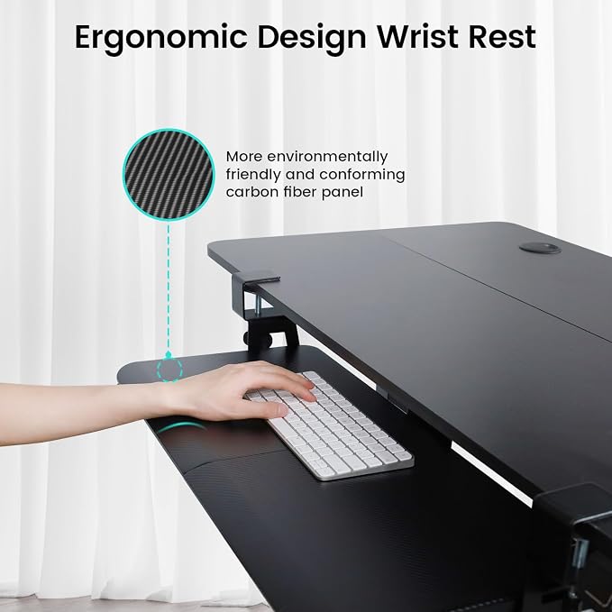 NearHub Large Keyboard Tray Under Desk Slide Out - Image 5