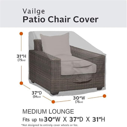 Vailge Patio Chair Covers, Lounge Deep Seat Cover, Heavy Duty and Waterproof - Image 2