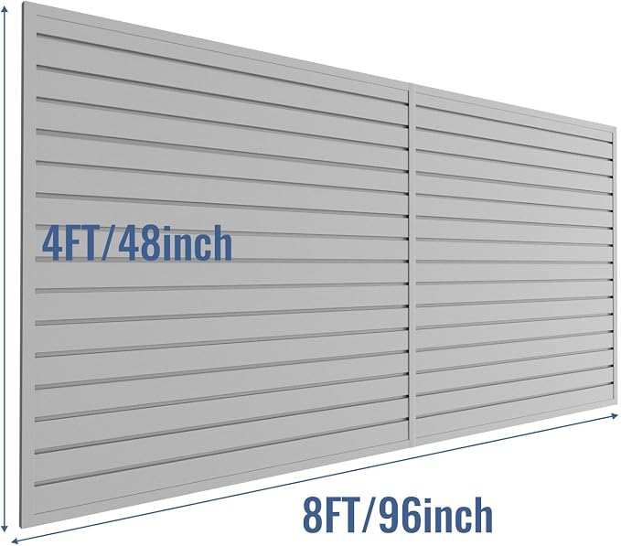 Slatwall Panel Garage Organizer PVC Slatwall Heavy Duty Wall Mounted Rack - Image 3