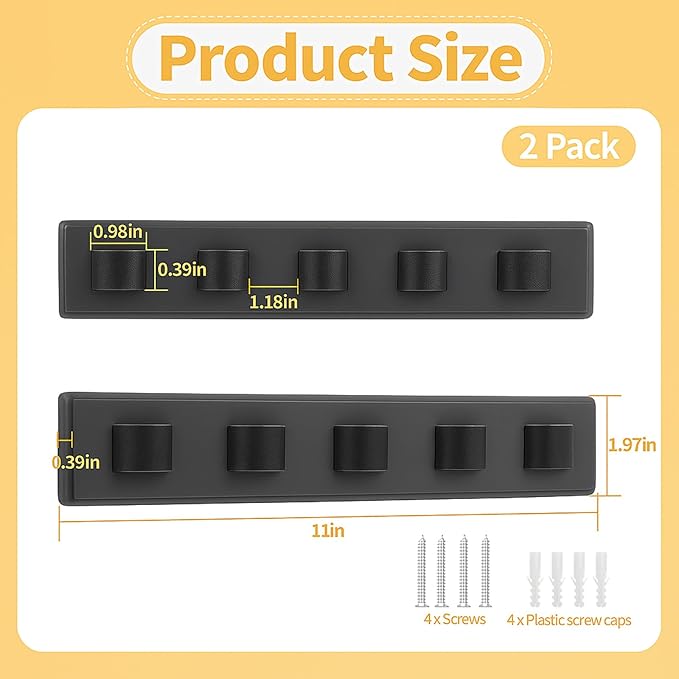 2 Pack Wooden Sunglasses Organizer Wall Mounted - Image 4