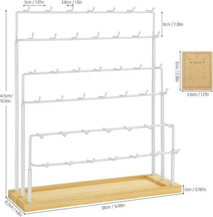 Earring Display for Vendors, 6 Tiers 42 Hooks Jewelry Rack Display Holder Stand - Image 2
