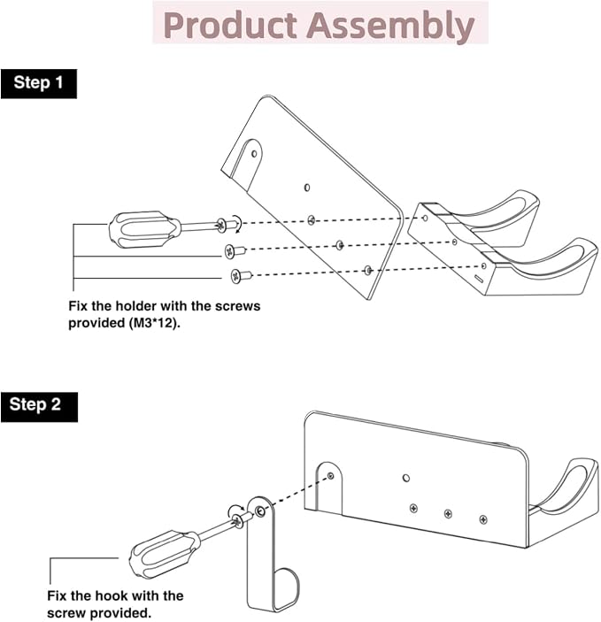 Hair Dryer Holder, Hair Dryer Holder Wall Mounted Self Adhesive Hairdryer - Image 8