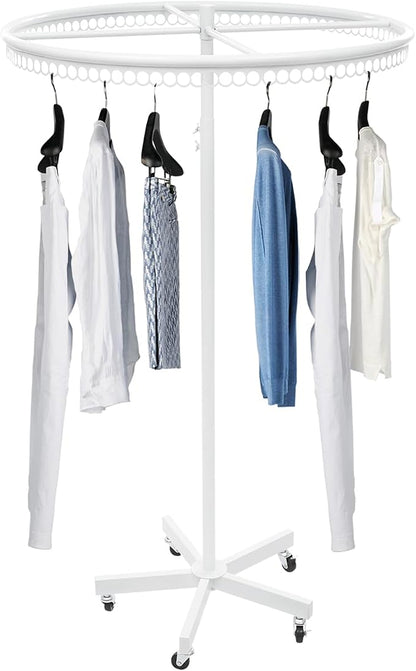 360° Rotatable Round Clothes Rack, Floor Standing Rotating Clothes Rack by Unknown