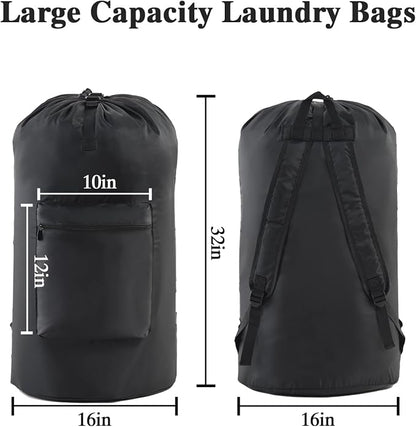 OTraki Laundry Bag Backpack, Portable Travel Dorm Laundry Bag - Image 4