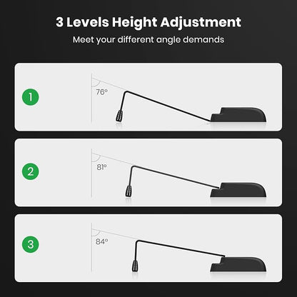 Compact Keyboard Stand w/Silicone Wrist Rest & 3-Level Height Adjustment - Image 6