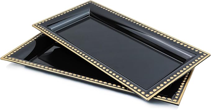 2 Pack Black Bathroom Vanity Tray by Leemxiiny