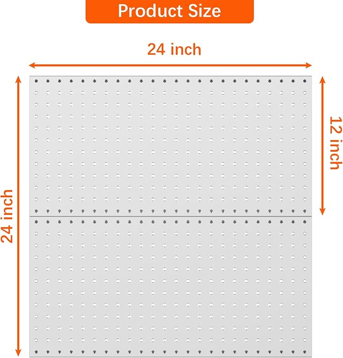 WALMANN Metal Pegboard Panels for Wall Garage Tools Pegboard for Garage - Image 3