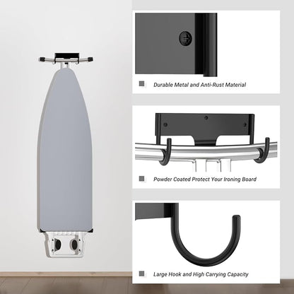 ORLESS Ironing Board Holder Wall Mount, Ironing Board Hanger, Iron Board Holder - Image 6