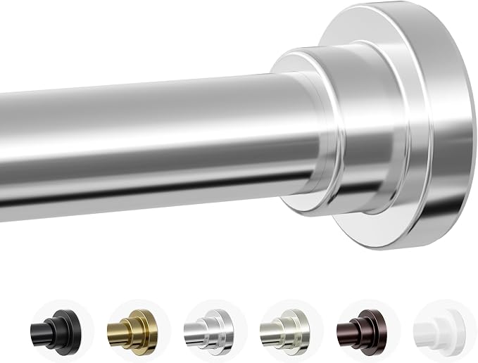 Mcrbeay Shower Curtain Rod, Non Slip Adjustable 28-102 inch No Drilling Shower by McrbeayShelfLiner