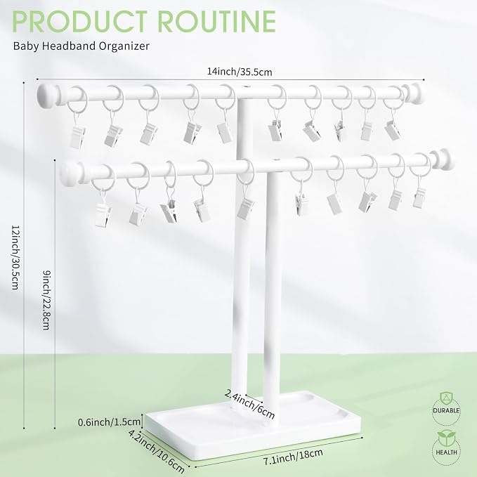 POVETIRE Headband Holder Stand Storage - Image 5