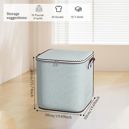 Blanket Storage, 100L Foldable Storage Bin, Large Clothes Organizer Bags - Image 4