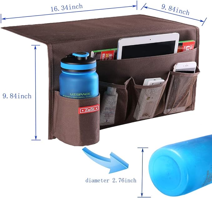 5 Pockets Bedside Caddy, Bedside Storage Organizer - Image 2