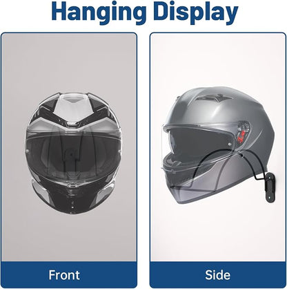 2 Pcs Helmet Rack Hanger Wall Mount Display, Helmet Holder Hooks Wall Mount - Image 3