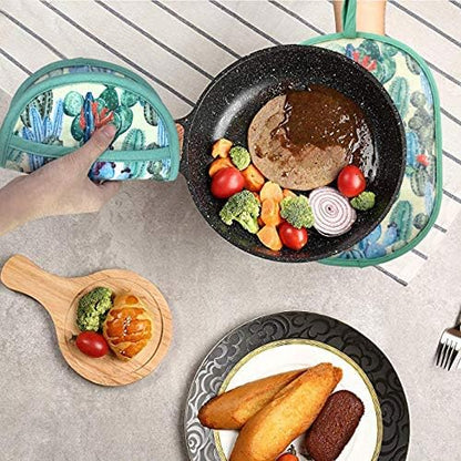 Pot Holders Set of 2 with Transparent Clear Silicone Shell and Nice Cactus - Image 7