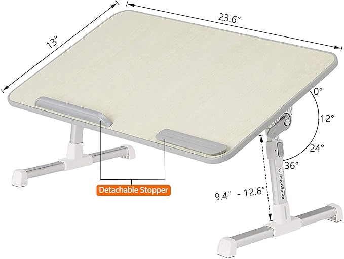 Amazon Basics Adjustable Tray Table Lap Desk Fits up to 17-Inch Laptop - Image 4