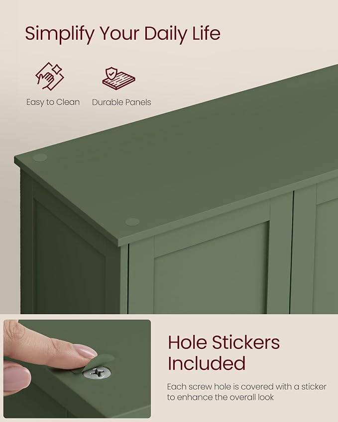 VASAGLE Floor Storage Cabinet, Shaker Cabinet - Image 6