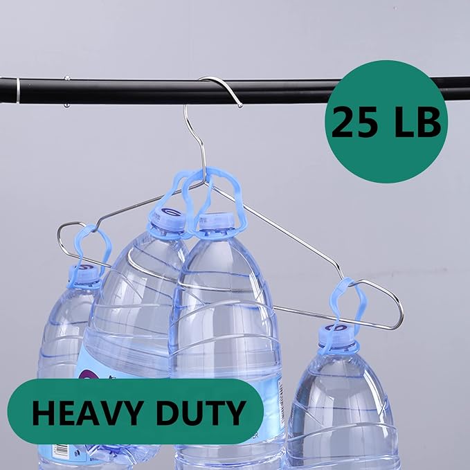 Hangers 10 Pack Clothes Hanger Strong Heavy Duty Stainless Steel Metal Ultra - Image 4