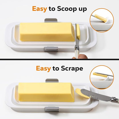 Pisol Butter Dish with Lid for Countertop and Refrigerator Door Shelf, Airtight - Image 8