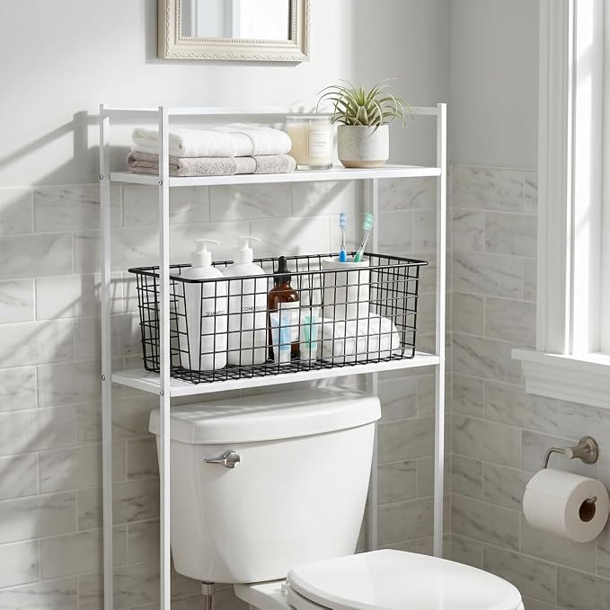 Bedside Hanging Wire Basket for Storage Bedside Caddy Hanging Organizer Bunk - Image 8