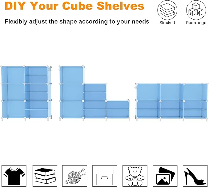 AWTATOS 6 Cube Closet Organizer Storage Shelves - Image 6