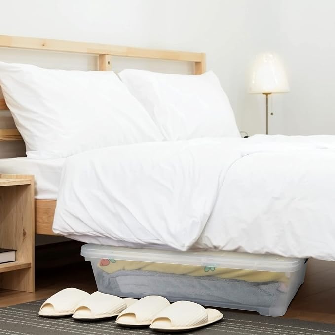 Xyskin 4 Packs 40 Quart Plastic Large Under Bed Storage Box - Image 5