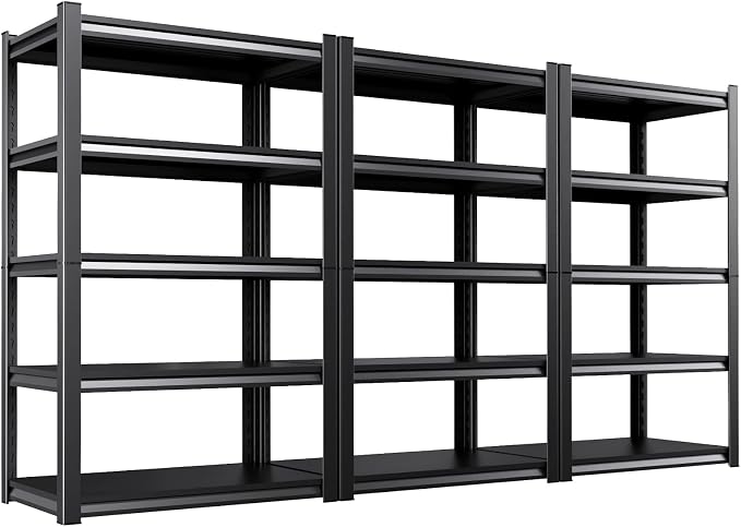 71.2''H Storage Shelves, 2500lbs Garage Shelving, Adjustable Heavy Duty by KORVENA