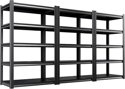 71.2''H Storage Shelves, 2500lbs Garage Shelving, Adjustable Heavy Duty by KORVENA