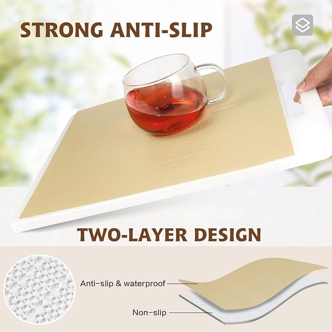 Shelf Liners for Kitchen Cabinets 17.3" W x 354.3" L, Non Adhesive Drawer Liner - Image 3