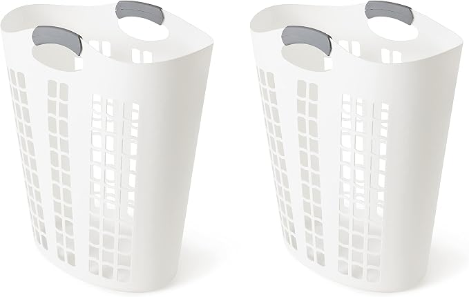Gracious Living Easy Carry Flex Hamper, Large 87.5 Liter Lightweight Plastic by GraciousLiving