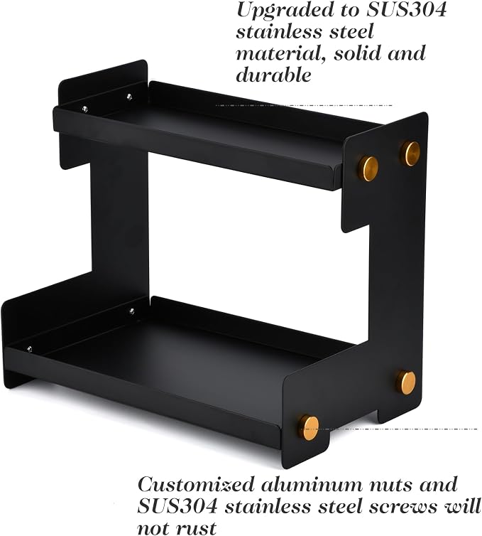 FFK 2 Tier Bathroom Countertop Organizer, Storage Shelf - Image 4