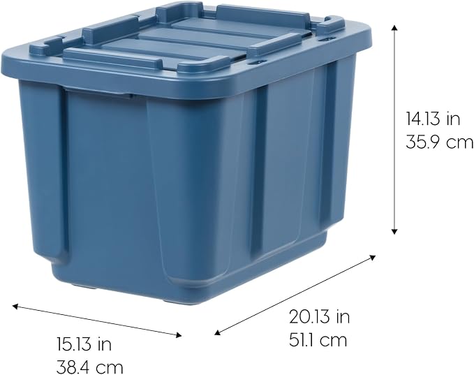 IRIS USA 12 Gallon Eco-Friendly Heavy Duty Truck Bed Toolbox Storage Tote Bins - Image 2
