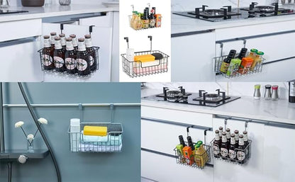 JUNCHU CHERRY Wire Hanging Storage Basket 2 Packs, Wall Mounted Kitchen - Image 4
