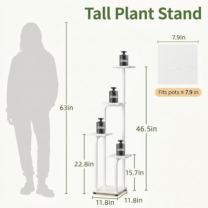 LASZOLA 5 Tiered Plant Stand Tall - Image 2