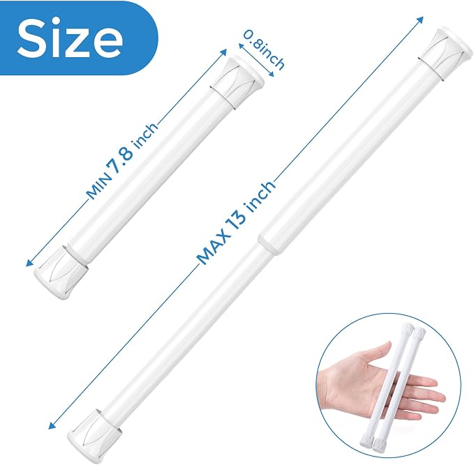 AIZESI Spring Tension Curtain Rods Short Tension Rod - Image 3