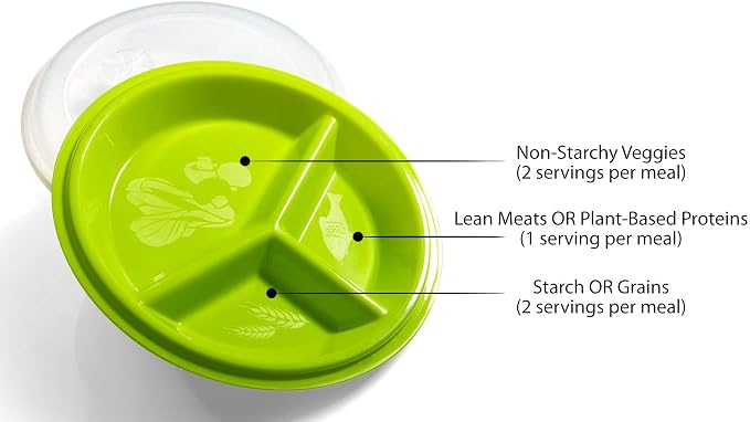 2 PACK - Microwave Food Storage Travel Tray Containers - Portion Control - 3 - Image 3