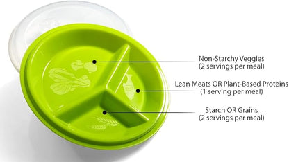 2 PACK - Microwave Food Storage Travel Tray Containers - Portion Control - 3 - Image 3